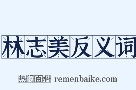 林志美反义词是什么意思的图片